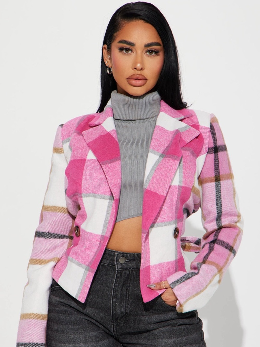 WORN ONCE - Put The Time In Jacket - Pink
